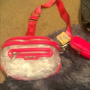 Pink and Clear Crossbody Bag